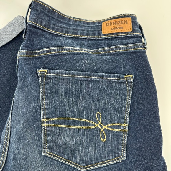 DENIZEN Levi's Denim - DENIZEN Levis Modern Crop Caori Jeans Dark Wash Cuffed Women's Size 16 W33